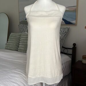 NEW! white halter top with sequins medium